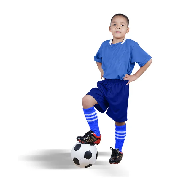 Kind voetballer — Stockfoto