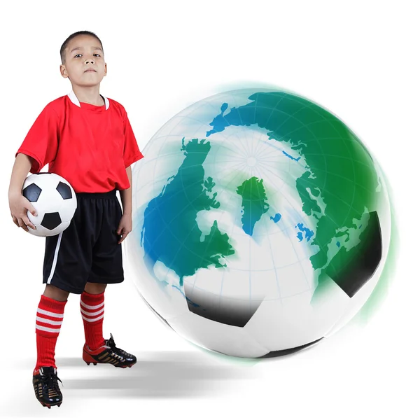 Child soccer player — Stock Photo, Image