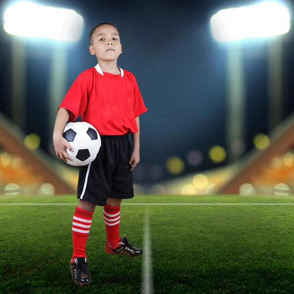 Niño jugador de fútbol — Foto de Stock