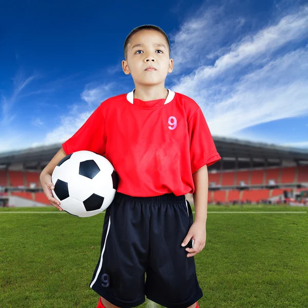 Kind voetballer — Stockfoto