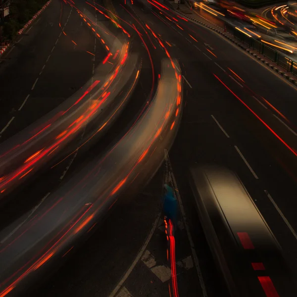 Night traffic light — Stock Photo, Image