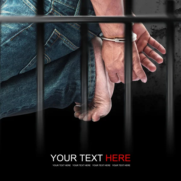 Prisoner locked in handcuffs — Stock Photo, Image