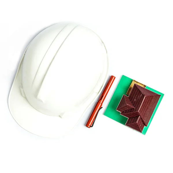 Casco bianco — Foto Stock