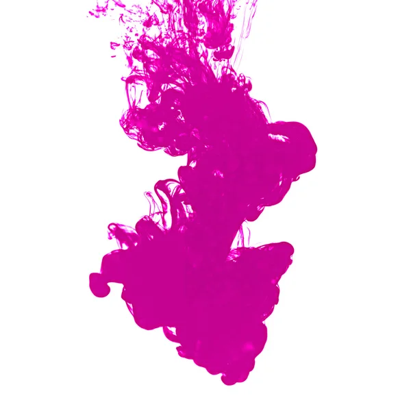 Ink in water on white background — Stock Photo, Image