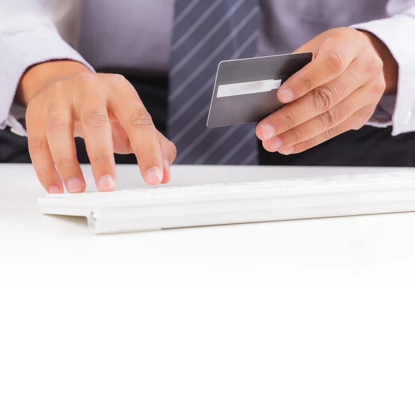 Businessman with credit card — Stock Photo, Image