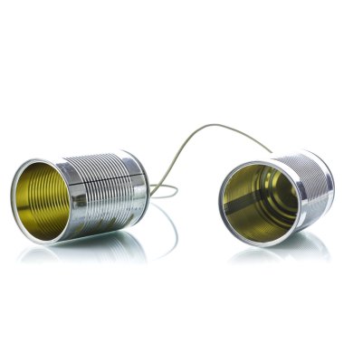 Tin cans telephone clipart