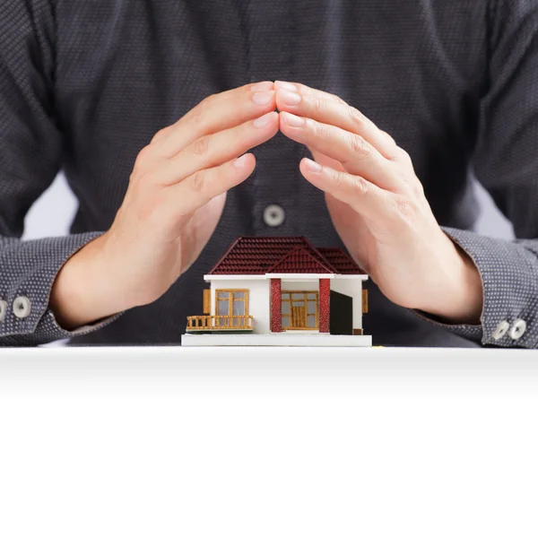 House and hands — Stock Photo, Image