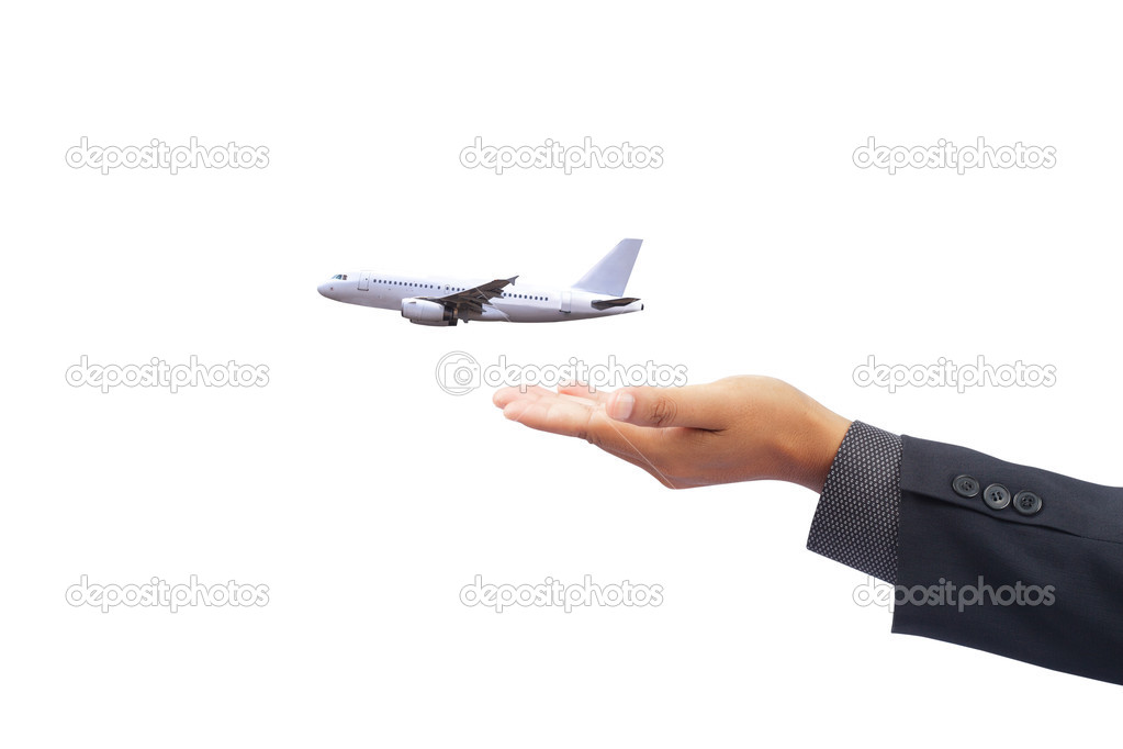 Airplane on hand