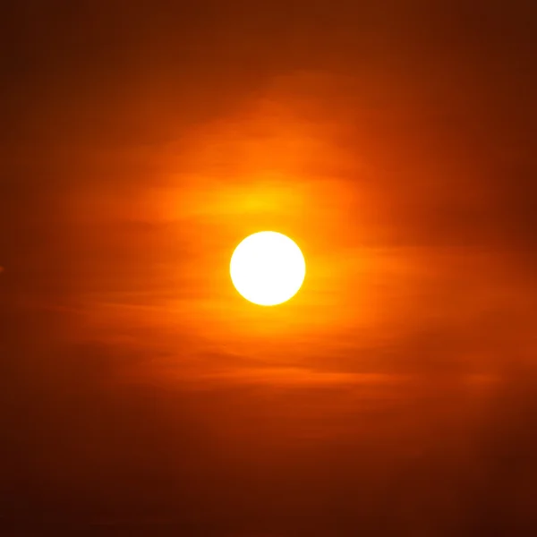Large sun at sunset — Stock Photo, Image