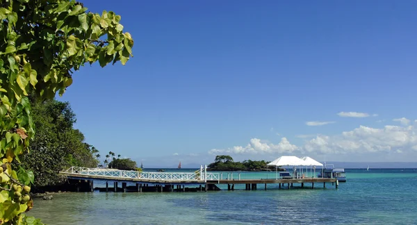 Molo na wyspie cayo levantado — Zdjęcie stockowe