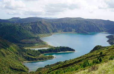 Solarore Adası Sao Miguel 'in bakış açısı