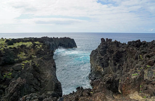 Áspera Costa Nord Salvaje Azores Isla Sao Miguel — Foto de Stock