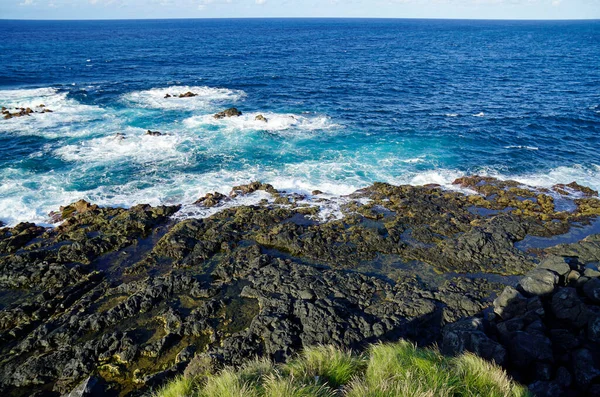 Áspera Costa Nord Salvaje Azores Isla Sao Miguel —  Fotos de Stock