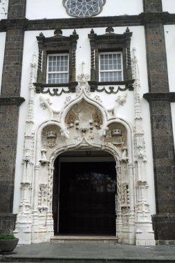 Azores Adası Sao Miguel 'deki geleneksel kilise.