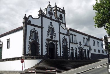 Azores Adası Sao Miguel 'deki geleneksel kilise.
