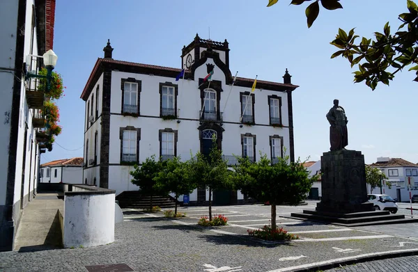 Traditioneller Baustil Auf Den Azoren Inseln Mit Schwarzem Lavastein — Stockfoto