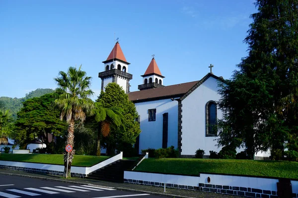 Tradycyjny Kościół Wyspie Azory Sao Miguel — Zdjęcie stockowe