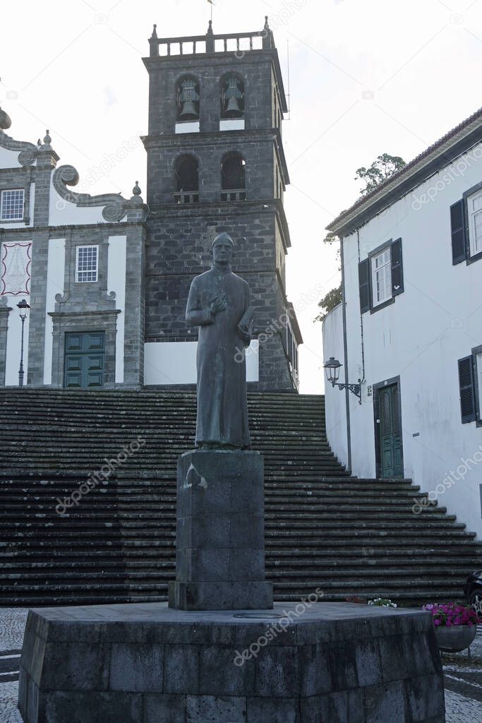 traditional church on the azores island sao miguel