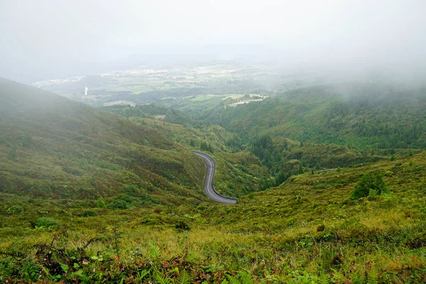 Strada Pubblica Sulle Azzorre Isola Sao Miguel — Foto Stock