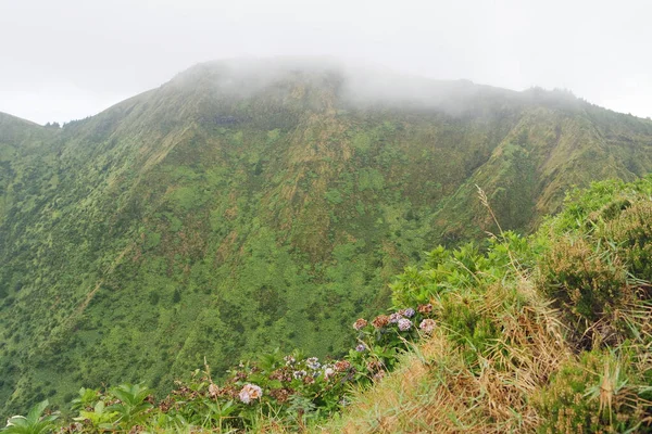 Scenic Azores Mountains Morning Dust — Stock Photo, Image