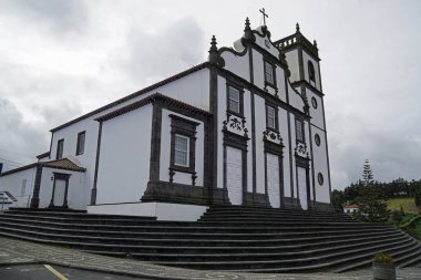 Azores Adası Sao Miguel 'deki geleneksel kilise.
