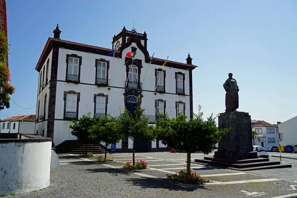 Traditionell Byggnadsstil Azoresöarna Med Svart Lavasten — Stockfoto
