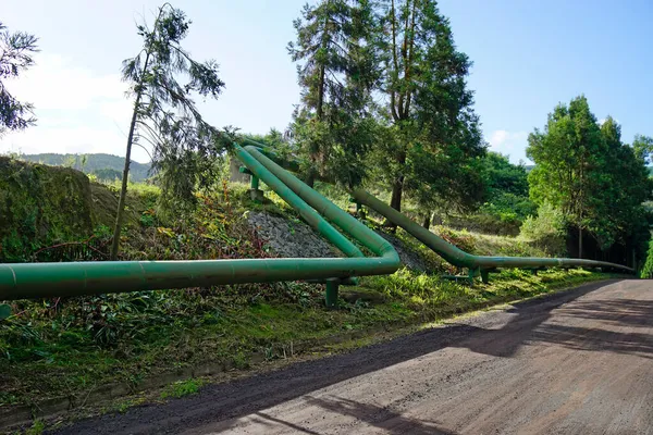 Green Thermal Energy Azores Islands — Stock Photo, Image