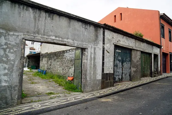 Viejo Derribado Casas Azores Isla Sao Miguel — Foto de Stock