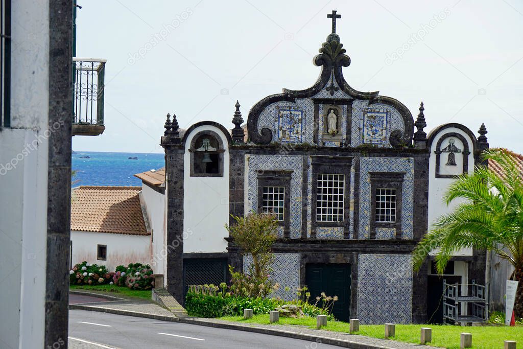 traditional church on the azores island sao miguel