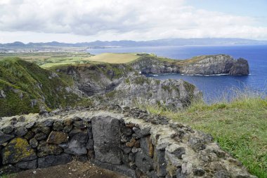 Azerbaycan Adası Sao Miguel 'in yeşil manzarası