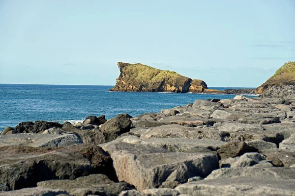 Grezzo Costa Settentrionale Selvaggia Delle Azzorre Isola Sao Miguel — Foto Stock