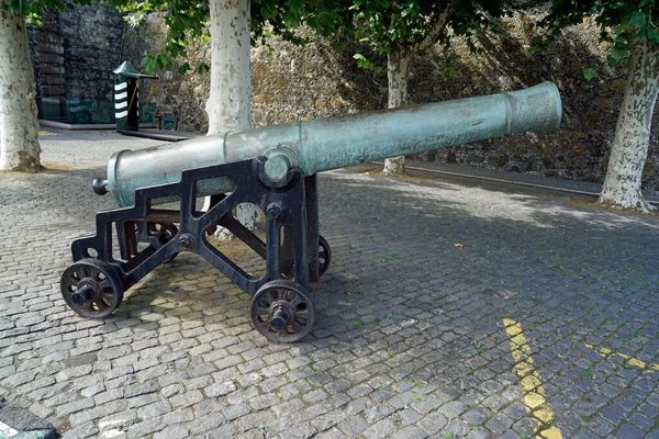 Oud Roestig Kanon Voor Verdediging — Stockfoto