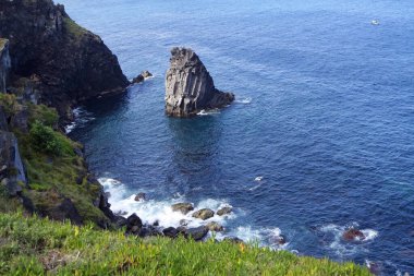 Azerbaycan Adası Sao Miguel 'in yeşil manzarası