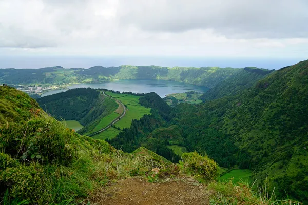 Zöld Természet Gyönyörű Azori Szigeteken — Stock Fotó
