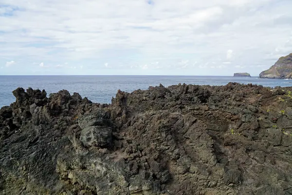 Áspera Costa Nord Salvaje Azores Isla Sao Miguel — Foto de Stock