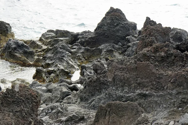 Rugueux Sauvage Nord Côte Des Açores Île Sao Miguel — Photo