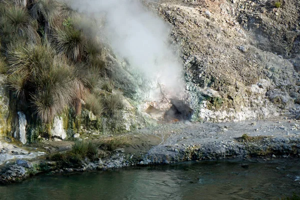 Hot Volcanic Steam River Furnas — Stock Photo, Image