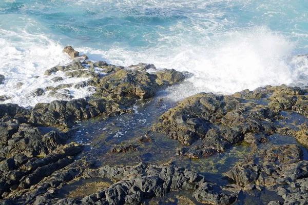 粗糙的亚速尔岛北部海岸 — 图库照片