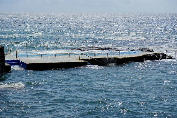 Naturschwimmbecken Atlantik Ozean Auf Den Azoren — Stockfoto