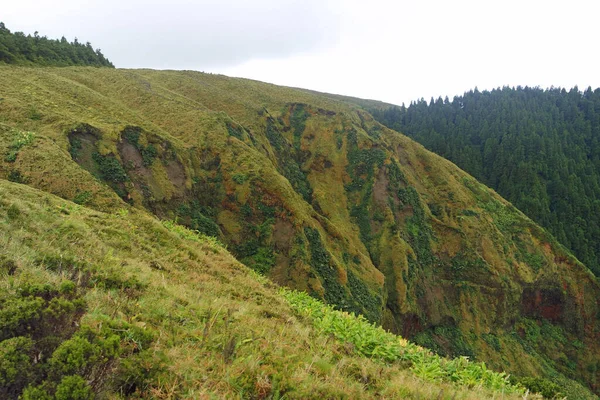 Paysage Montagne Verdoyant Pittoresque Sur Les Îles Des Açores — Photo