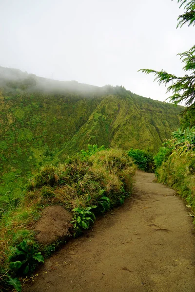 Sentiero Escursionistico Presso Laghi Cidade Alle Isole Azzorre — Foto Stock