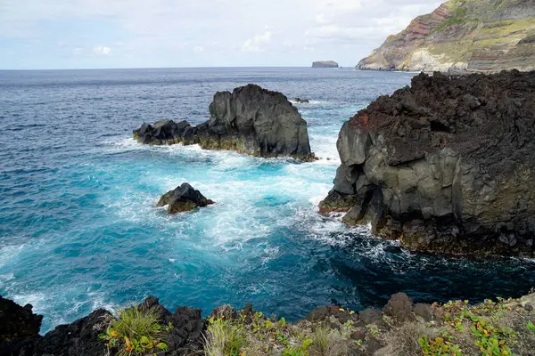 Áspera Costa Nord Salvaje Azores Isla Sao Miguel — Foto de Stock