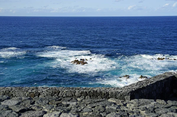 Rugueux Sauvage Nord Côte Des Açores Île Sao Miguel — Photo
