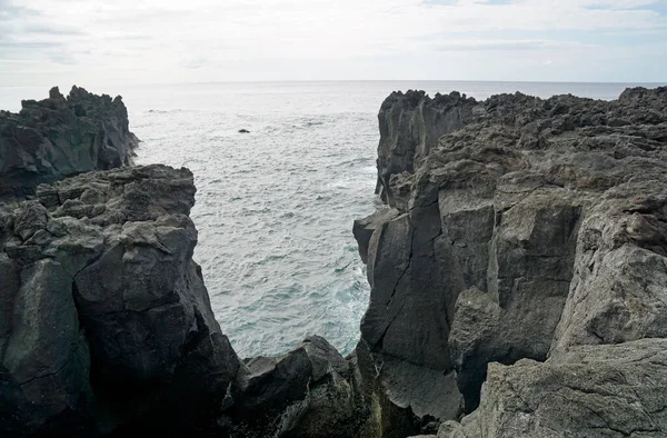 Áspera Costa Nord Salvaje Azores Isla Sao Miguel —  Fotos de Stock