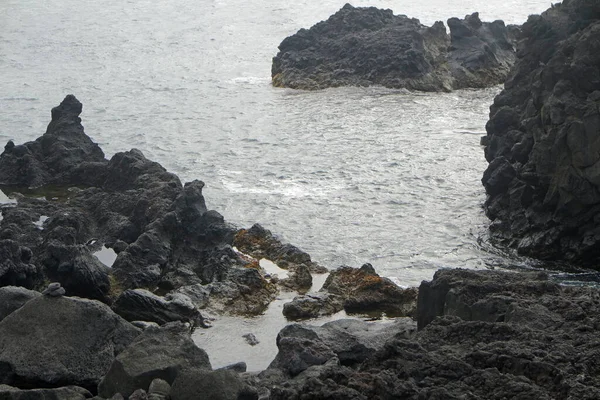 Áspera Costa Nord Salvaje Azores Isla Sao Miguel — Foto de Stock