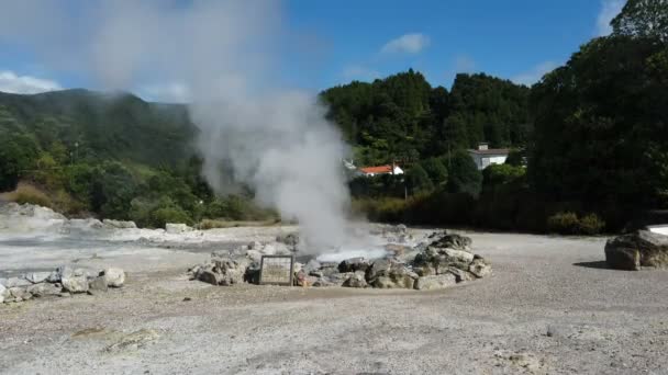 Campo Culinária Geotérmica Furnas — Vídeo de Stock