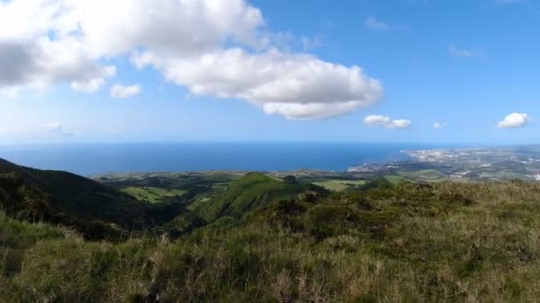 Incrível Paisagem Montanhosa Ilhas Dos Açores — Vídeo de Stock
