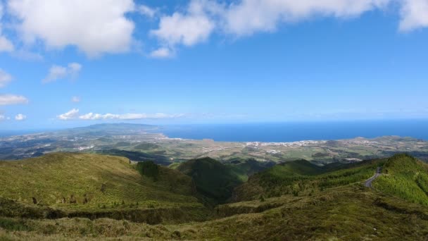 Paysage Verdoyant Incroyable Sur Île Des Açores Sao Miguel — Video