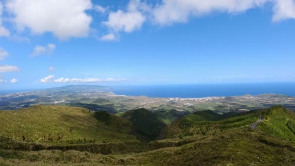 Increíble Paisaje Verde Isla Las Azores Sao Miguel — Vídeos de Stock