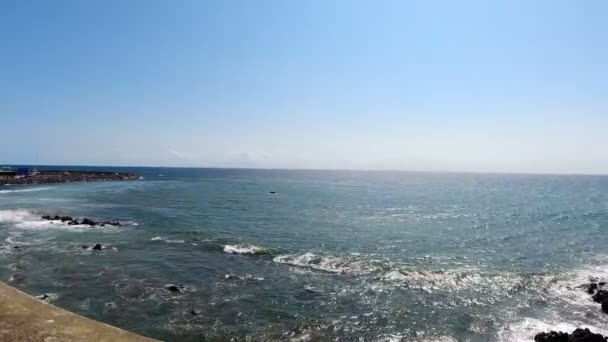 Raue Wilde Küste Der Azoreninsel Sao Miguel — Stockvideo